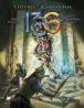 The cover of the “13th Age Glorantha” book, by Rob Heinsoo and Jonathan Tweet:  Adventurers in Bronze Age gear confront a Chaos horror that is breaking through a wall in a poorly-lit chamber.  One of the adventurers, grabbed by one of the horror’s tentacles, brandishes a sword that is crackling with lightning; another is turning to the viewer as if calling for help.